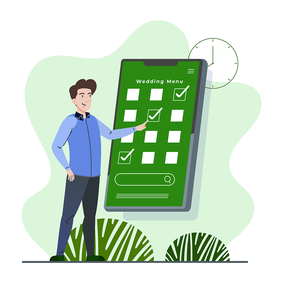 Catering Menu Tool Interface Mockup